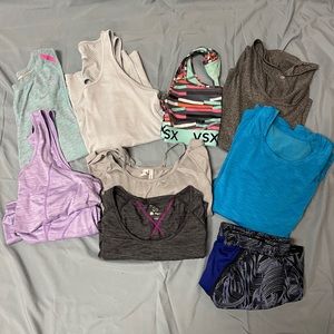 Womens bundle/lot workout zella nike UA size Large
